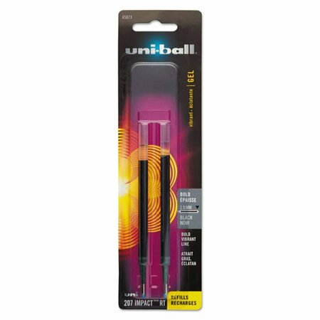 VERTEX UBC Bold Black Refill for  Gel IMPACT RT Roller Ball Pens, 2PK VE3758261